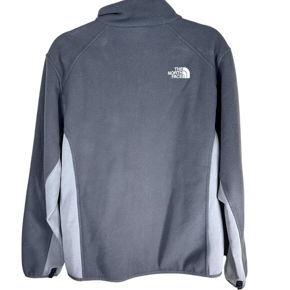 The North Face Men’s Gray Fleece Zip Jacket Medium Outdoor Hiking Warm Layer - Picture 2 of 7